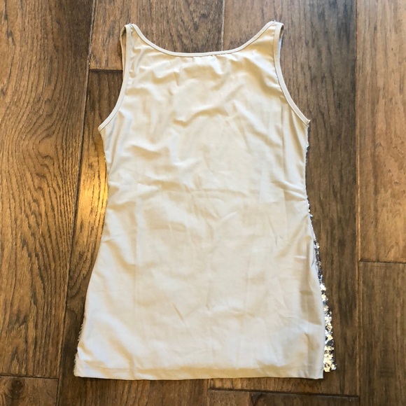 silver sequined tank top - Picture 2 of 2